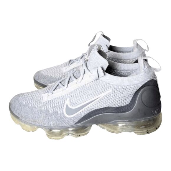 NIKE Air VaporMax 2021 Flyknit 'Pure Platinum Pink Foam' Running Shoes Size 6.5Y - Picture 3 of 9